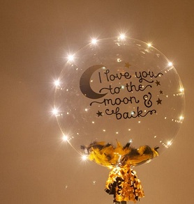 Bobo Balloons with love you to the moon and back