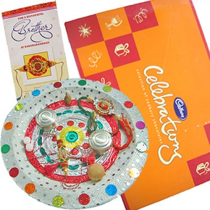 Pooja Thali chocolate box and card