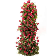200 Red roses on a 4 ft stand