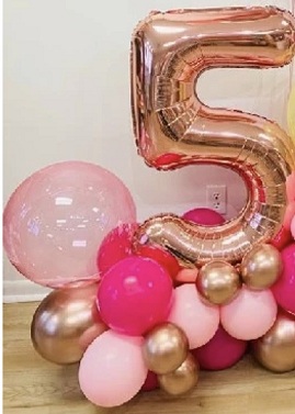 Single digit balloon for birthday or anniversary