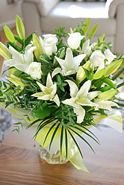 white Lilies  bouquet