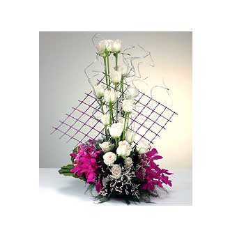Roses orchids arrangement