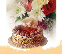 Cake with Mixed flowers