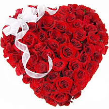 100 Red Roses heart