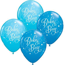 Baby Boy air filled balloons
