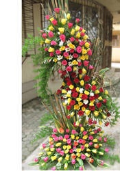 Life size roses arrangement