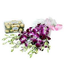 10 orchids 16 ferrero rocher chocolates