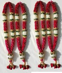 2 Tuberose red rose garland