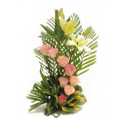 Roses and lilies Basket