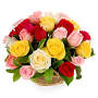 24 mix roses basket