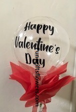Hot air balloon printed with valentine day red wrapping