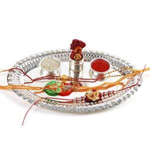 Rakhi thali( not pure silver)