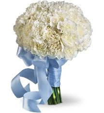 12 white carnations bouquet